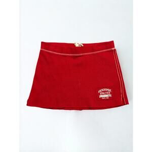 Vintage Abercrombie & Fitch Red Athletic Skirt with Patch Size XS